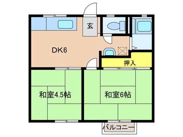 寿ハイツⅡの物件間取画像